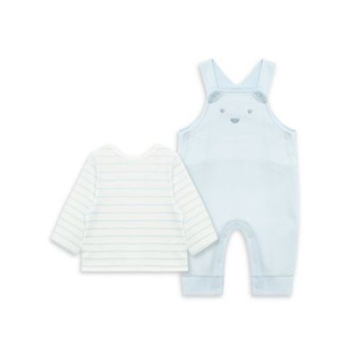 Little Me Baby's 2-Piece Organic Cotton Bear-Theme Overall Set | TheBay