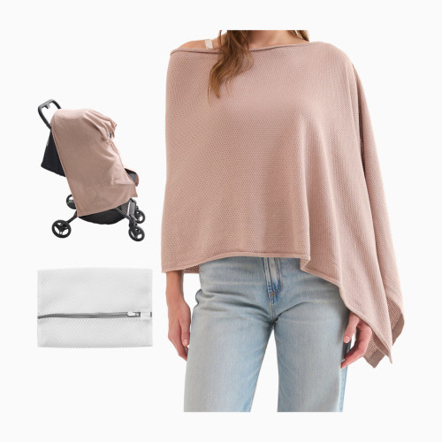 Momcozy Nursing Cover - Muti-Use Privacy Poncho - Brown