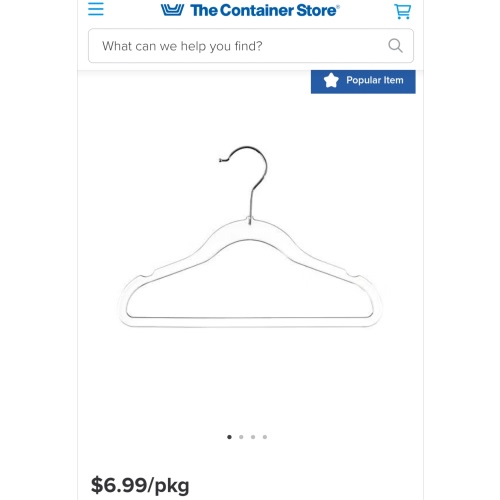 Kid's Shirt Clear Slim Hangers | The Container Store