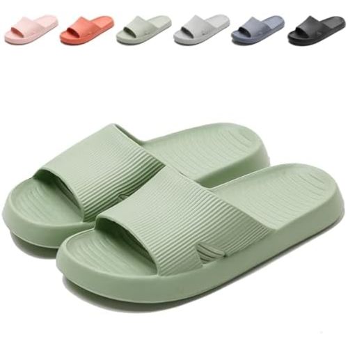Anmerl Shower Shoes for Men and Women, Soft Lightweight Quick-Drying & Non-Slip House Slippers Slides for Bathroom, Pool, Beach, Indoor & Outdoor