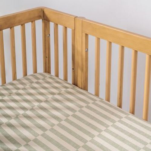 Babyletto Muslin Crib Sheet, GOTS Certified Organic Cotton - Moss Stripe