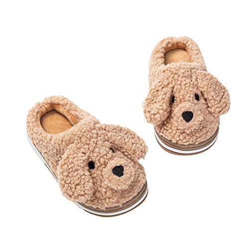 LZSYC Toddler Boys Girls Doggy Winter Slippers