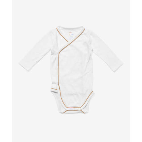 Newborn & Baby Crossbody One-Piece In Camel Piping 0-3 Months