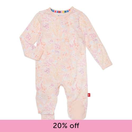 coral floral modal magnetic parent favorite footie