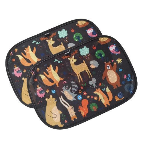 Enovoe Animals Car Window Shade 2-Pack - 19""x12"" - Glare & UV Rays Protection