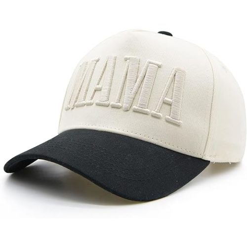 Womens Mama Trucker Hat, Vintage Embroidered Mom Baseball Cap, Trendy Mothers Day/Birthday Gifts for Mommin