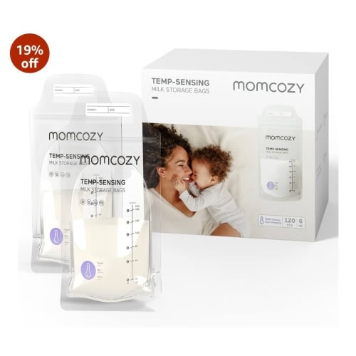 Momcozy Breastmilk Storage Bags 120PCS, Temp-Sensing Discoloration Milk Storing Bags for Breastfeeding, Disposable Milk Storage Bag with 6 Ounce Self Standing, No-Leak Milk Freezer Storage Pouches : Amazon.com.au: Baby