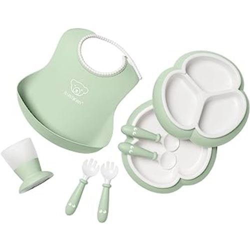 BabyBjörn Dinnerware Set, 8 pcs, Powder Green