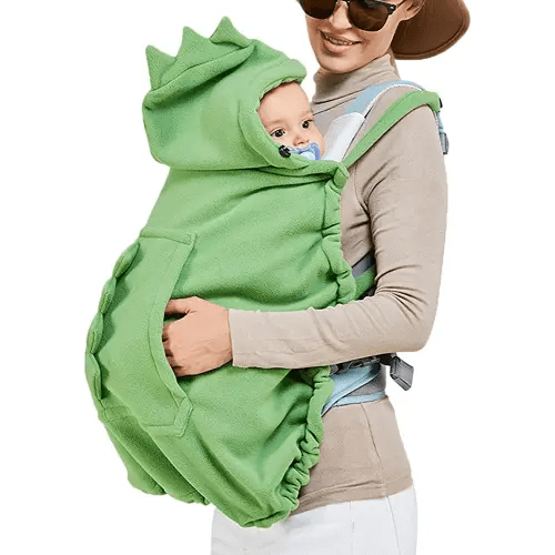 Baby Carrier Cover Universal All Seasons Newborn Stroller Cover Warm Hooded Stretchy Cloak, Kangaroo Cloak Hoodie for Babies Carrier Sling