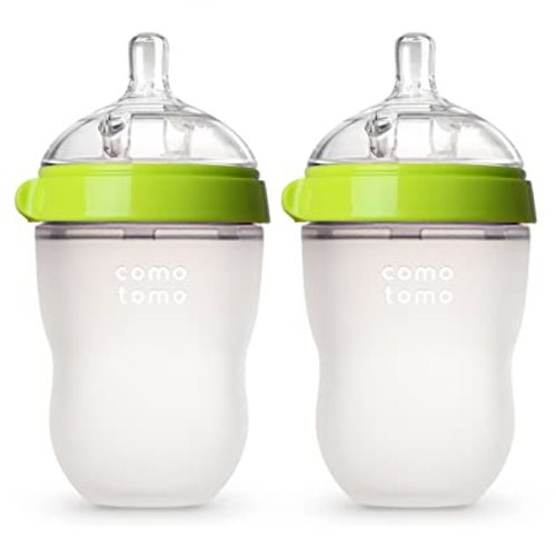 Comotomo Baby Bottle, Green, 8 oz (2 Count) - 8 Ounce