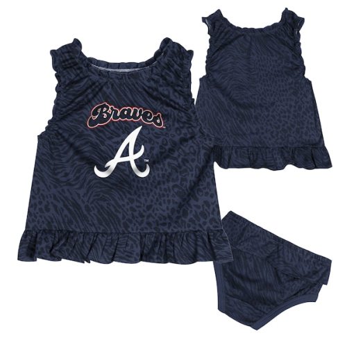 Infant Atlanta Braves Navy Playground Dress & Bloomers Set