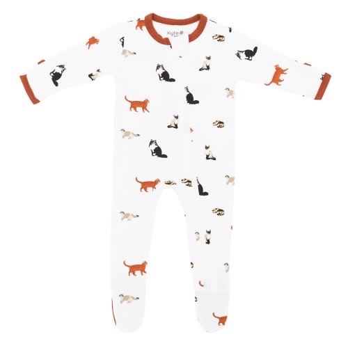 Zippered Footie in Cat
