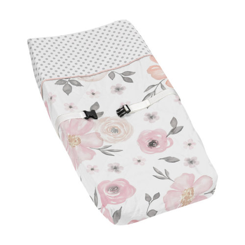 Sweet Jojo Designs Watercolor Floral Changing Pad Cover & Reviews | Birch Lane