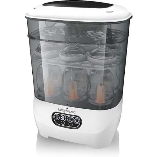Baby Brezza Baby Bottle Sterilizer and Dryer Advanced - Electric Steam Sterilization Machine - Universal Sterilizing for All Bottles: Plastic + Glass + Pacifiers +Baby Products & parts