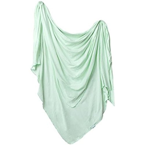 Large Premium Knit Baby Swaddle Receiving Blanket"Bay" by Copper Pearl