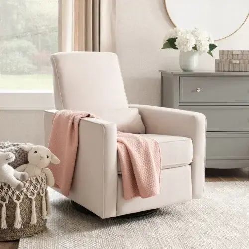 DaVinci Piper 360° Swivel, Glider & Recliner Chair - Cream
