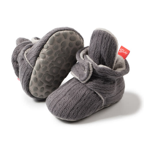 HsdsBebe Baby Girls Boys Cotton Boots Newborn Winter Cozy Fleece Booties Infant Socks Shoes for 0-18 Months