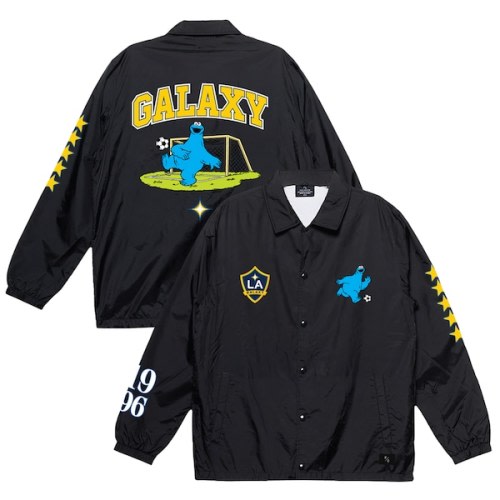 Youth LA Galaxy Peace Collective x Sesame Street Black Full-Snap Coaches Jacket