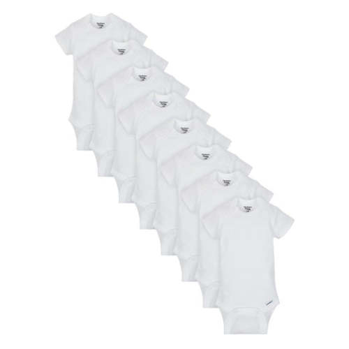 8-Pack White Short Sleeve Onesies® Bodysuits