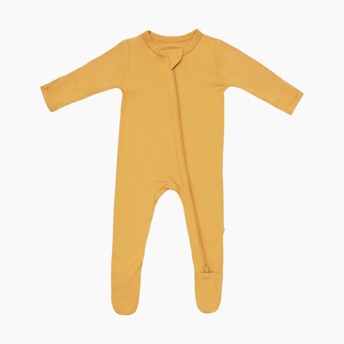 Kyte Baby Zipper Footie - Marigold, 0-3 Months