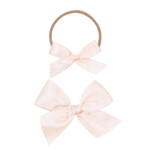 Satin Bow - Blush Headband – Lou Lou & Company