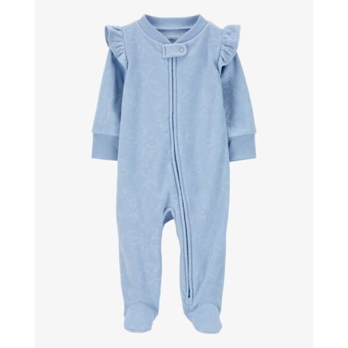 Baby Floral Zip-Up Fleece Sleep & Play Pajamas - Carter's | Carter's
