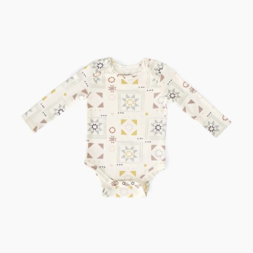 Pehr Organic Cotton Lap Shoulder One-Piece - Patchwork, 0-3 M