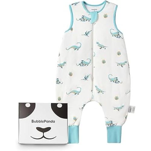 BubblePanda Rayon Made from Bamboo Toddler Sleep Sack with Feet 12-24 Months 1.0 Tog Ultra Soft Toddler Sleeping Sack 1t-2t Sleep Bag Walker Quilted Wearable Blanket with Legs 2-Way Zipper Lightweight