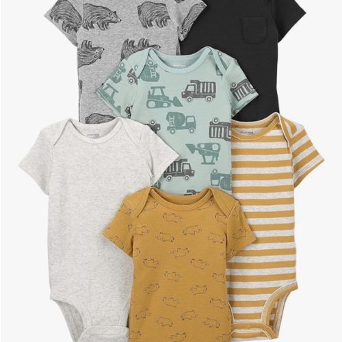 Simple Joys by Carter's Baby Boys' 6-Pack Short-Sleeve Bodysuit