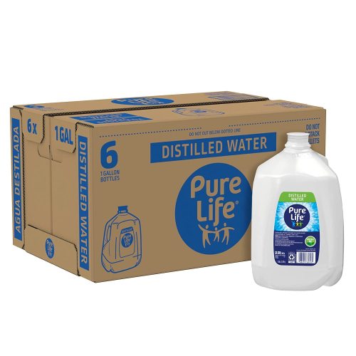 Distilled Water, 1-Gallon, Plastic Bottled Water (6 Pack)