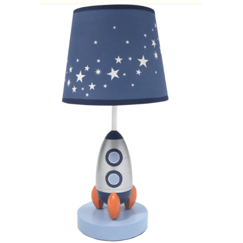 Milky Way Blue/Silver Rocket Ship Lamp