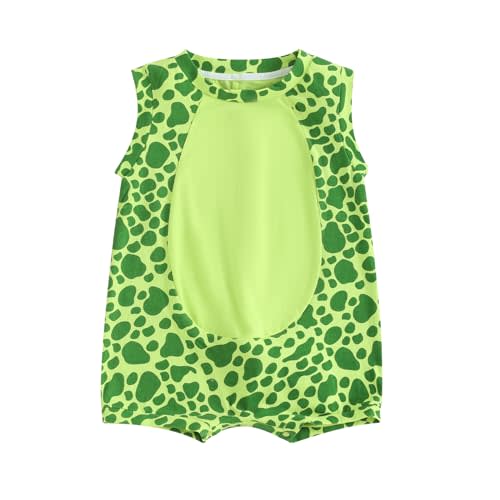 FEIBEL Baby Cute Cartoon Animal Onesie Baby Boys Girls Sleeveless Round Neck Romper One-Piece Shorts Jumpsuit