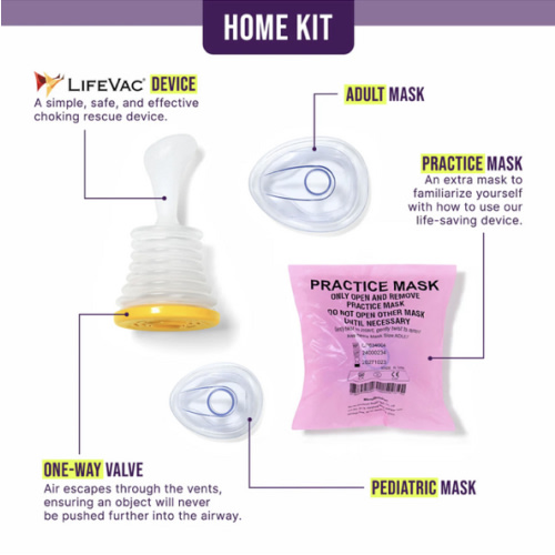 LifeVac Home Kit - Toddler and Adult Choking Rescue Device