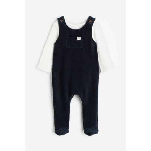 Bodysuit and Velour Romper Suit 3M