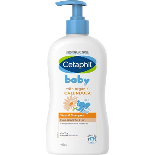 Cetaphil Baby Wash & Shampoo with Organic Calendula,Tear Free, Paraben, Colorant and Mineral Oil Free, 13.5 Fl. Oz (Packaging May Vary)