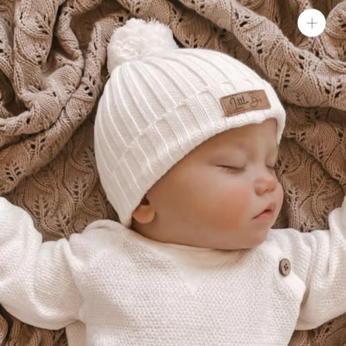 Little B's Ribbed Beanie - Milk