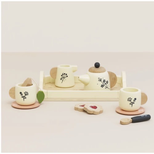Wooden Tea Set & Tray