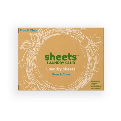 Sheets Laundry Club Laundry Sheets, Free & Clear