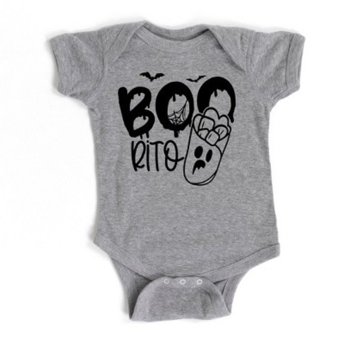 The Juniper Shop Boorito Baby Bodysuit - 6 Month - Heather Grey
