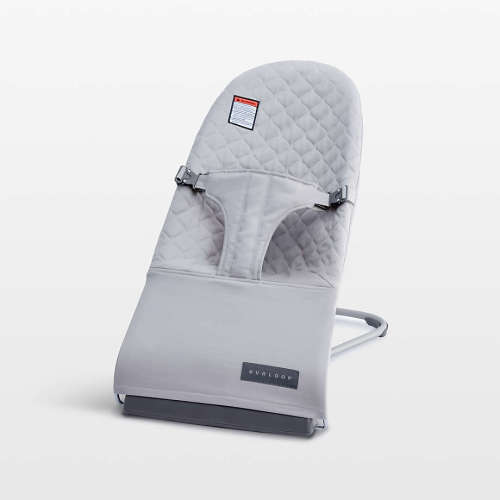 Evrloop Mist Grey Organic Cotton & Wool Recyclable Baby Bouncer Chair