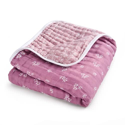 aden + anais Boutique 100% Cotton Dream Blanket, Muslin Baby Blanket for Boys & Girls, Unisex Toddler Bedding, Newborn Crib Blanket, Nursery Essential, Heritage Floral