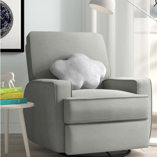 Glider Nursery Gliders, Rockers & Recliners You'll Love | Wayfair - grey velvet