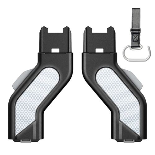 Upper Adapter Accessories with Reflective Strips, Compatible with UPPAbaby Vista V2/V3 Strollers, Bassinet, Toddler Seat, Aria, Mesa V2/Max – 1 Set (2 Pcs) + Bonus Hook