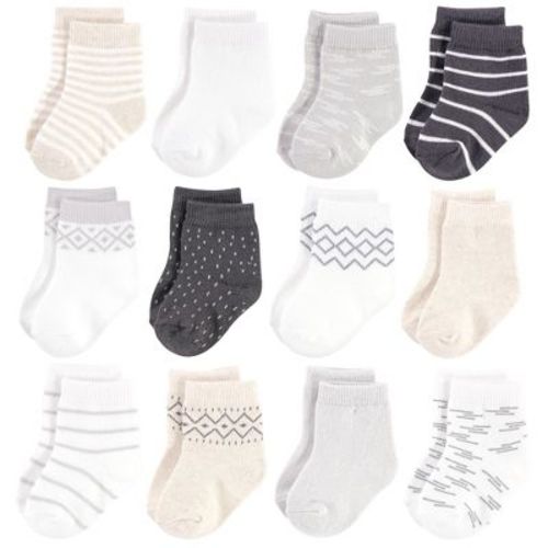 Touched by Nature Baby Organic Cotton Socks, Modern Neutral, 0-6 Months