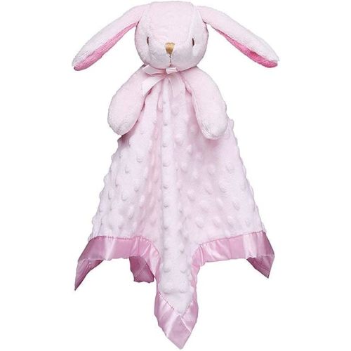 Pro Goleem Loveys for Babies Bunny Security Blanket Baby Girl Gifts Newborn Soft Pink Lovie for Infant and Toddler Snuggle Toy Stuffed Animal, Pink 16 Inch