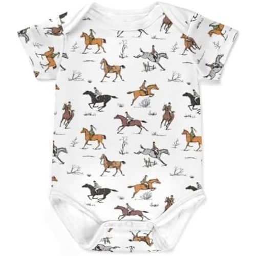 Cute Baby Onesie, Short Sleeve Infant Stuff Shower Gifts for Boys & Girls