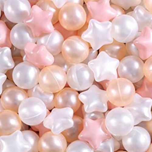 Realhaha Star Ball Pits Balls for Toddlers,100pcs Plastic Star Balls for Babies Play Balls for Ball Pool Pit,Slide,Playpen Great Gift for Girls