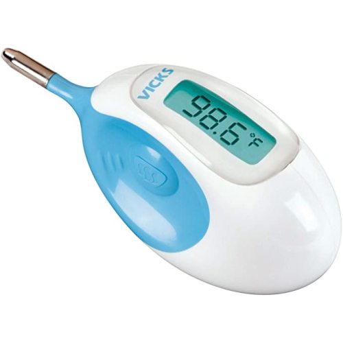 Vicks Baby Rectal Thermometer Baby Thermometer for Rectal Temperature, Short and Flexible Tip with Fast Read Times and Large Digital Display