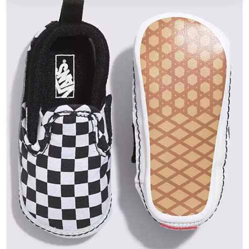 Infant Slip-On V Checkerboard Crib Shoe