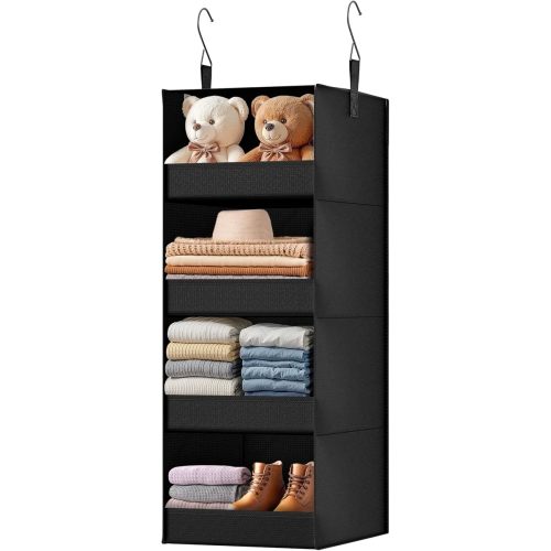 GRANNY SAYS 4-Shelf Hanging Organizer, Wall Mount, Fabric, 1-Pack
